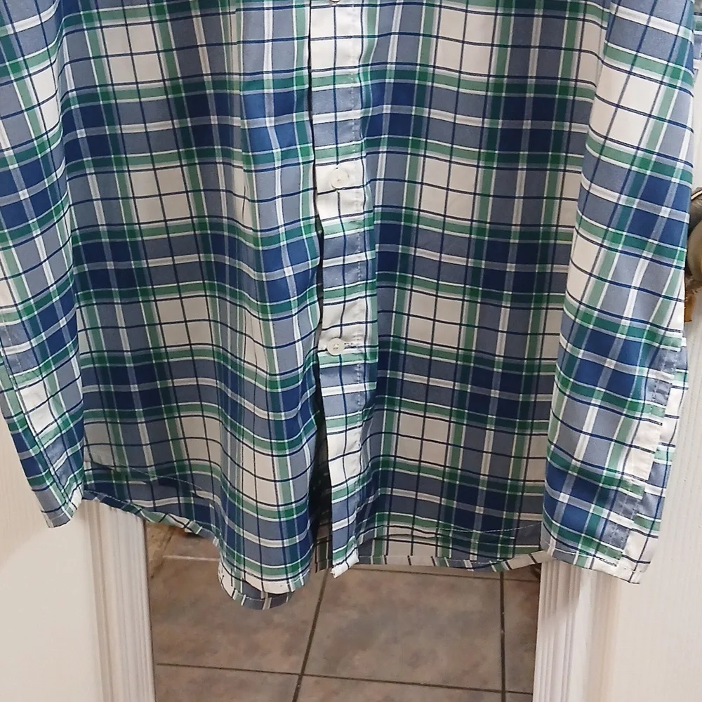 Men's Blue Plaid Shirt Size XXL - Picture 3 of 7